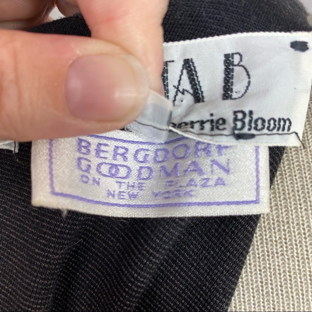 Vintage 60s 70s Chetta B black & white dress 8 - Picture 7 of 7